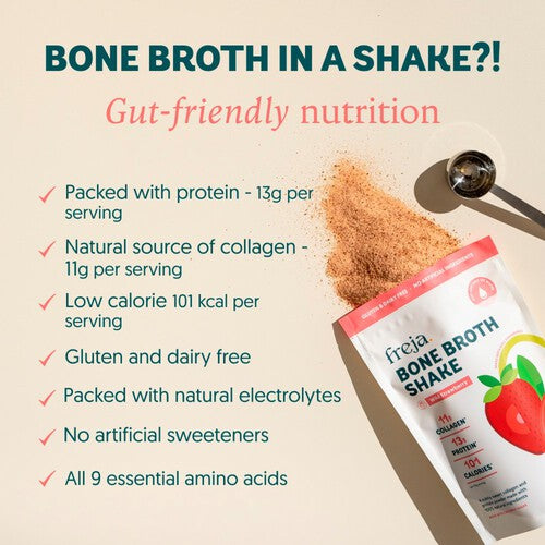 Freja Collagen Bone Broth Shake - Strawberry