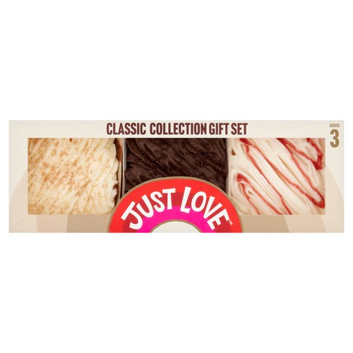 Just Love Food cake gift box with carrot, chocolate, and Victoria cakes 275g, UK version