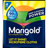 Marigold Let It Shine microfibre cloths 30x30cm 4-pack, imported from the UK