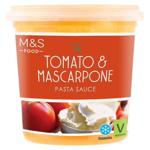 M&S tomato mascarpone pasta sauce (British brand)