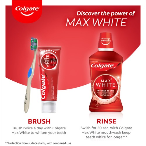 Colgate Max White Expert Teeth Whitening Mouthwash Alcohol Free