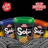 Nissin Soba Instant Noodles Wok Style Pot 90g, imported from the UK