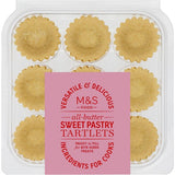 M&S Mini All Butter Sweet Pastry Tartlets 18 pack, imported from the UK