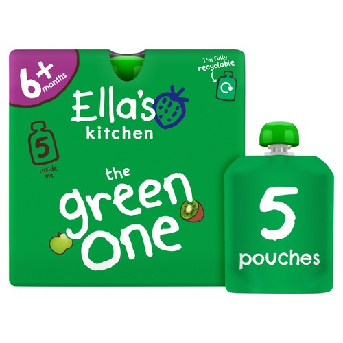 Ella's Kitchen Green One Smoothie Baby Food Pouch 5x90g - British product