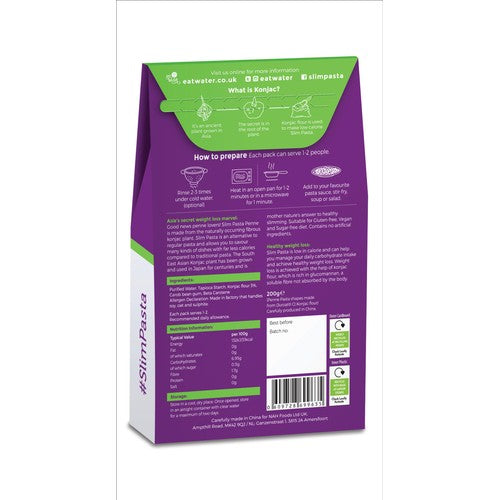 Eat Water low-carb penne pasta - British product