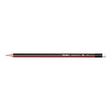 Milan HB triangular graphite pencils with eraser box of 12, imported from the UK