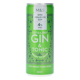 M&S Gin & Tonic ready-to-drink 250ml can - British product