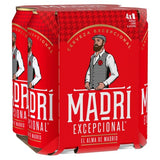 Madri Excepcional premium lager beer can (British brand)