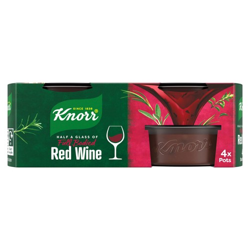 Knorr red wine stock pot 104g, gluten free and vegan - British product