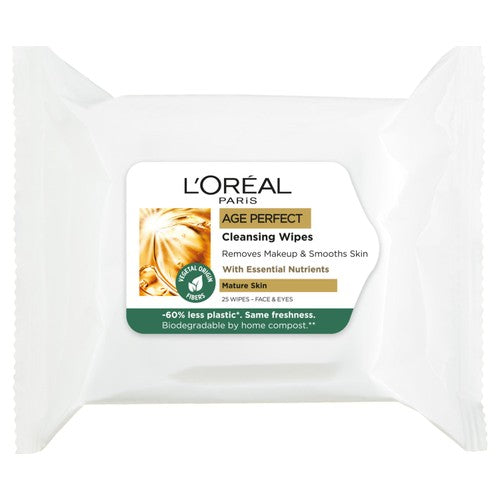 L'Oreal Paris Age Perfect Smoothing Cleansing Wipes 25 pack, UK version