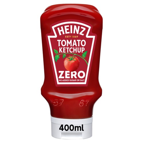 Heinz tomato ketchup no added sugar or salt 425g, UK version