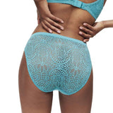 M&S Womens, High Leg Knickers, 10, Teal