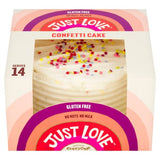 Just Love Food gluten free confetti cake 1.022kg, UK version