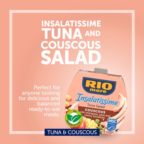Rio Mare Tuna Cous Cous Salad 160g, imported from the UK