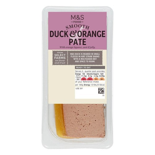 M&S Smooth Duck & Orange Pate