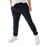 M&S Kids Cotton-Rich Joggers, 9-10 Years, Navy
