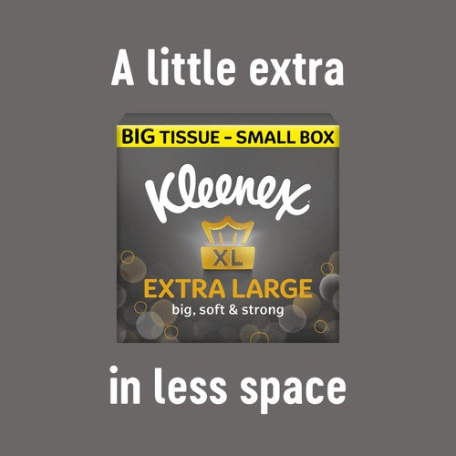 Kleenex extra large tissues compact twin pack 44 sheets per box, UK version