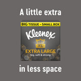 Kleenex extra large tissues compact twin pack 44 sheets per box, UK version
