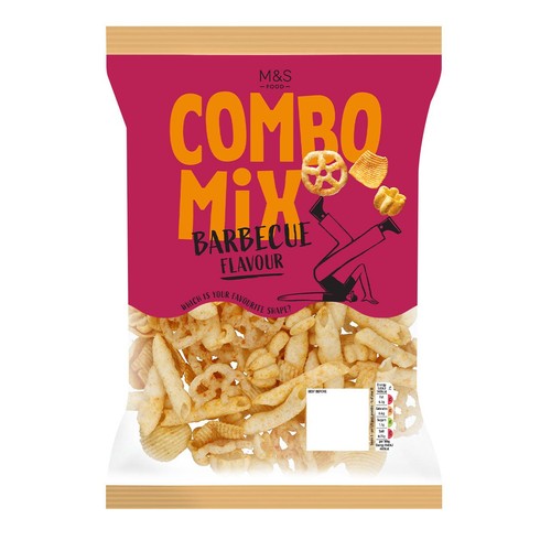 M&S Barbecue Flavour Combo Mix crisps 150g, imported from the UK