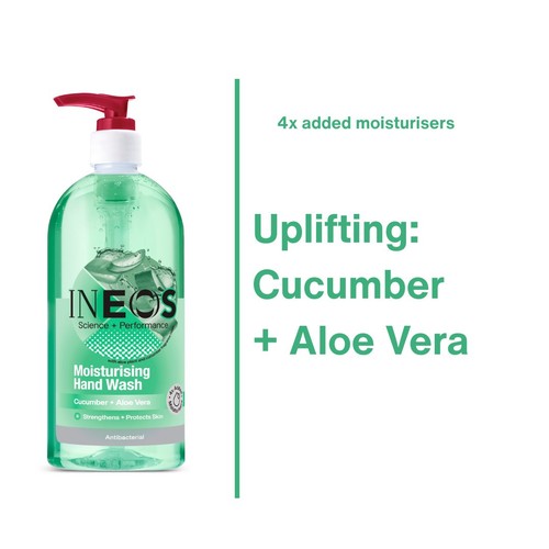 INEOS Hand Wash Cucumber Aloe Vera 500ml, imported from the UK