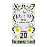 Pukka Organic Three Chamomile Tea x20 Home-Compostable Herbal Tea Bags