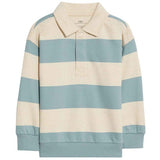 M&S Striped Rugby Sweatshirt, 5-6 Years, Blue
