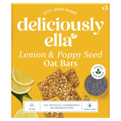 Deliciously Ella Lemon Poppy Seed Oat Bar multipack - British product