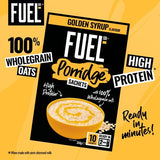 FUEL10K porridge sachets Golden Syrup 10 x 36g - British product