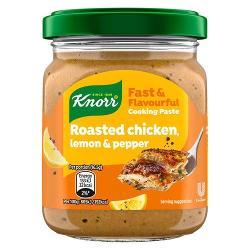 Knorr roasted chicken lemon and pepper cooking paste 165g, UK version