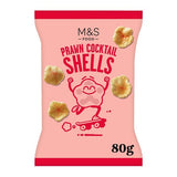 M&S Prawn Cocktail Shells 80g, imported from the UK