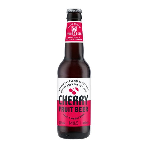 M&S cherry wheat beer 330ml, imported from the UK