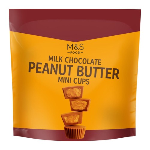 M&S milk chocolate peanut butter mini cups, 4 servings - British product