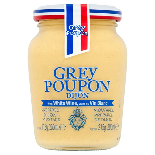 Grey Poupon Dijon Mustard with White Wine 215g, UK version