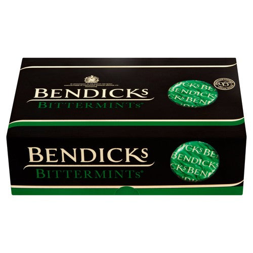 Bendicks dark chocolate mint fondant sweets with high cocoa solids - British product