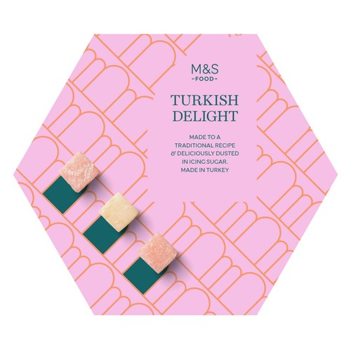 M&S Rose and Lemon Flavoured Turkish Delight 325g, imported from the UK