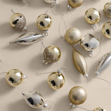 M&S Decorative Glass Decorations, Silver