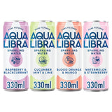 Aqua Libra variety pack flavoured sparkling water 12 x 330ml cans - British product