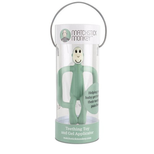Matchstick Monkey Mint Green Teether, imported from the UK