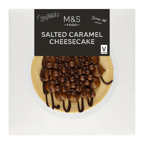 M&S salted caramel cheesecake 1.2kg, imported from the UK