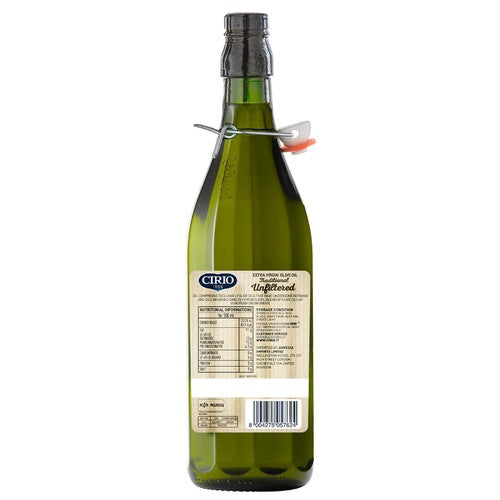 Cirio extra virgin olive oil traditionall unfiltered intense flavour 1L - British product