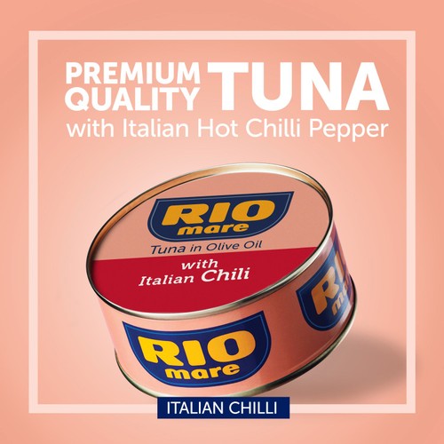 Rio Mare canned tuna with chilli 3 x 65g, imported from the UK