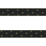 Halloween Tablecover Spider Web White, Black & Gold Plastic