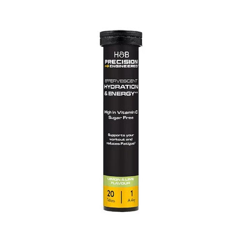 Precision Engineered hydration and energy effervescent lemon and lime tablets, UK version