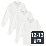 MS Girls Slim Fit Easy to Iron Blouses Size 12-13 White