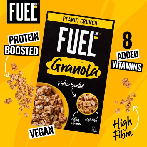 FUEL 10K Peanut Crunch Protein Granola Breakfast Cereal