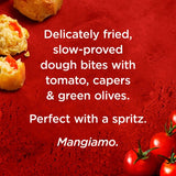 Crosta Mollica Tomato  Olive Pizzelle Dough Bites