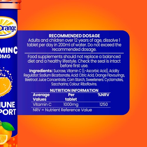 Haliborange vitamin C orange effervescent tablets 1000mg, UK version