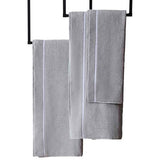 M&S Baretta Stitch hand towel Grey/White - British product