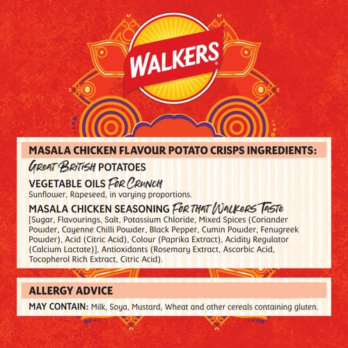 Walkers Masala Chicken Flavour crisps 150g (British brand)