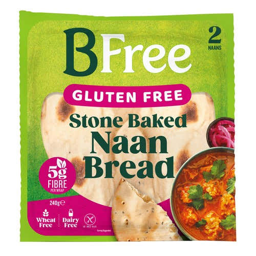 BFree gluten free naan bread pack of 2 (240g) - British product